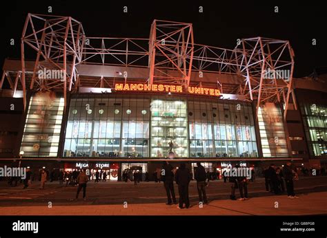 Old trafford night view manchester hi-res stock photography and images ...