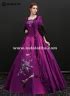 Medieval Marie Antoinette Purple Gowns Princess Vintage Wedding Gowns