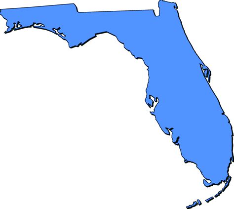 Florida "Clipart" Style Maps in 50 Colors