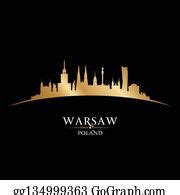 3 Warsaw City Skyline Golden Silhouette Clip Art | Royalty Free - GoGraph