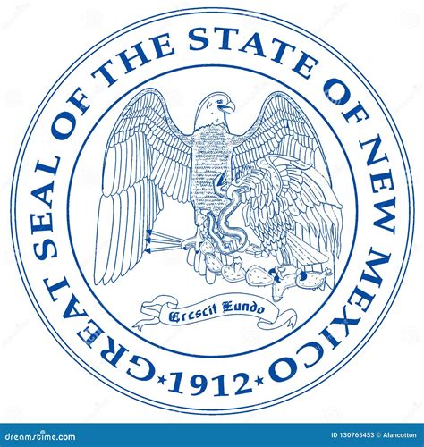 New Mexico State Seal stock illustration. Illustration of state - 130765453