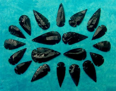 Obsidian Arrowheads Spearheads