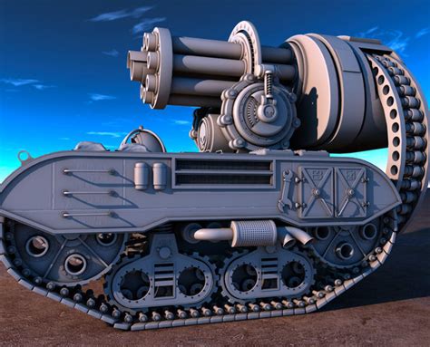 3d model battle tank