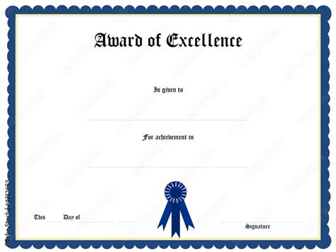 Blank Award Certificates