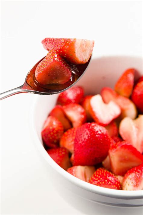 Macerated Strawberries - Easy Sugared Strawberries Recipe