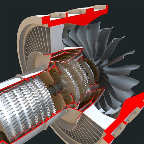 Turbofan Engine 3D Model $99 - .max .obj .3ds .c4d .lwo .ma .xsi .fbx ...