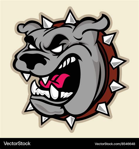 Angry Bulldog Head Royalty Free Vector Image - VectorStock