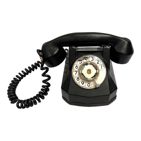 1940s Black Rotary Dial Telephone | Chairish