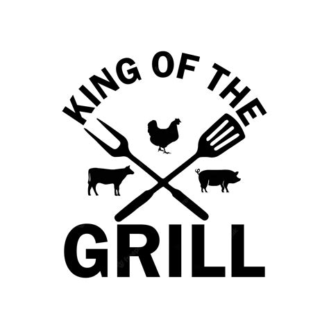 Premium Vector | King of the grill t shirt design