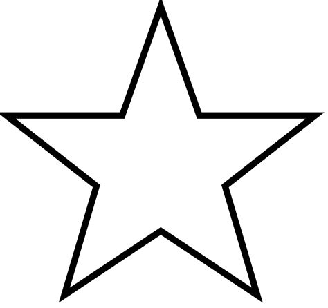 5 pointed star - Google Search | Star template, Star template printable, Star outline