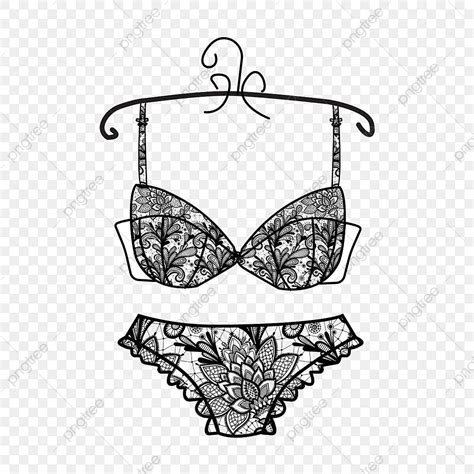 Lingerie Bra Underwear Vector Hd PNG Images, Lace Bra And Underwear For Female, Bra Drawing ...