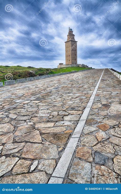 La Coruna, Spain, the Lighthouse Stock Image - Image of historical, corunna: 54409341