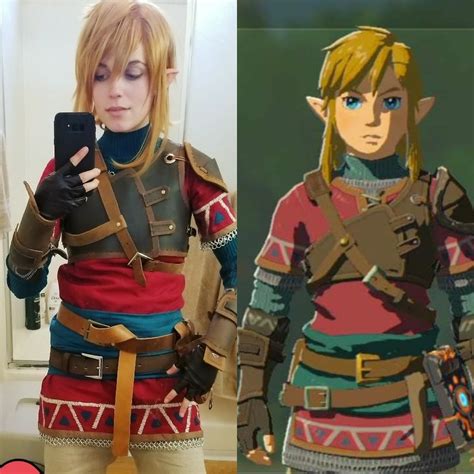 [SELF] Side by side of the progress on my Link cosplay from Breath of the Wild! : r/cosplay