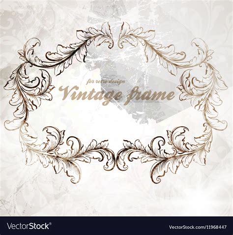 Rustic vintage frame Royalty Free Vector Image