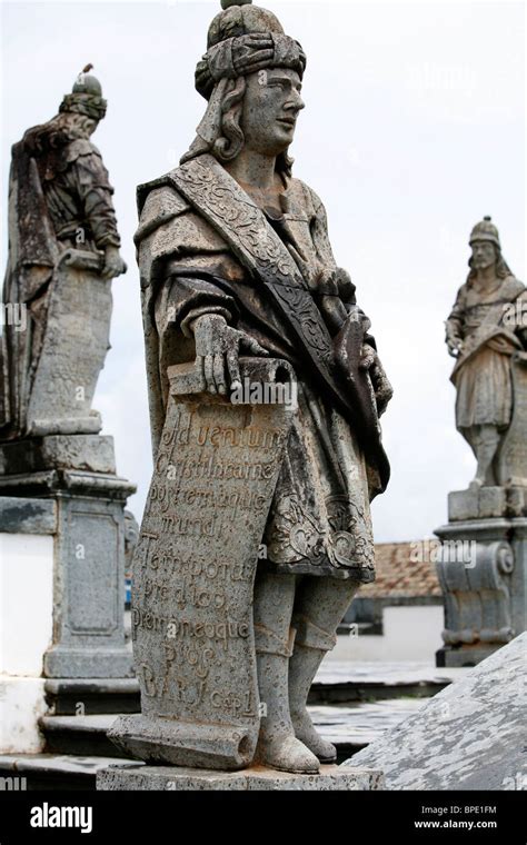 The statue of prophet Baruch by Aleijadinho at the Basilica do Bom ...