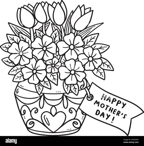 Mothers Day Flowers and Greeting Card Isolated Stock Vector Image & Art - Alamy