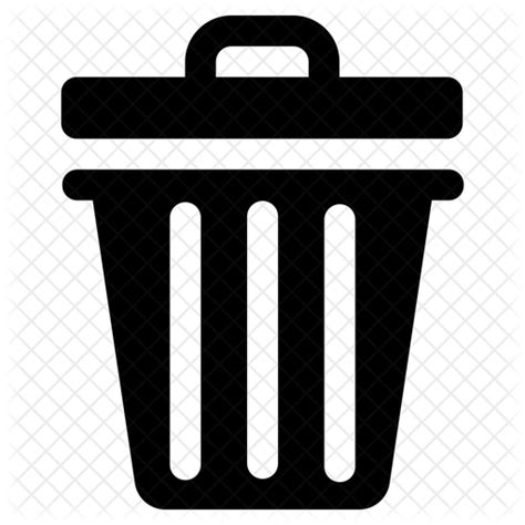 Dustbin Icon - Download in Glyph Style