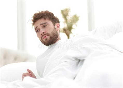 Closeup.tired Man Sleeping on the Bed Stock Photo - Image of house, calm: 109231832