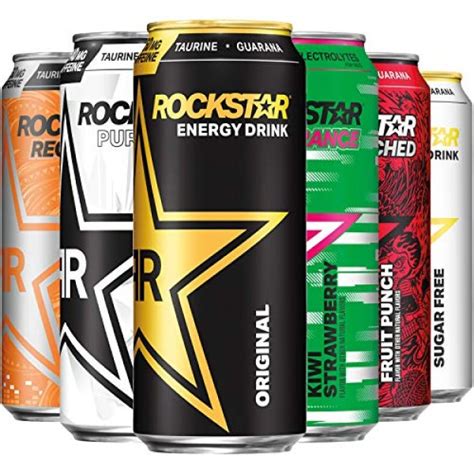 Rockstar Energy Drink, 6 Flavor Sampler Variety Pack, 16oz ...