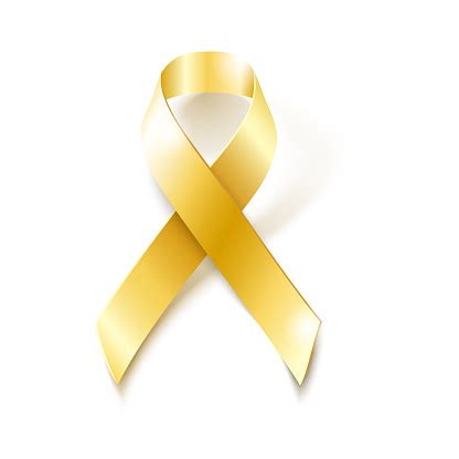 Childhood Cancer Awareness Gold Ribbon Stock Illustration - Download Image Now - iStock