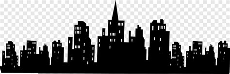 Batman Gotham City Skyline Silhouette Wall decal, kota, bangunan, teks png | PNGEgg