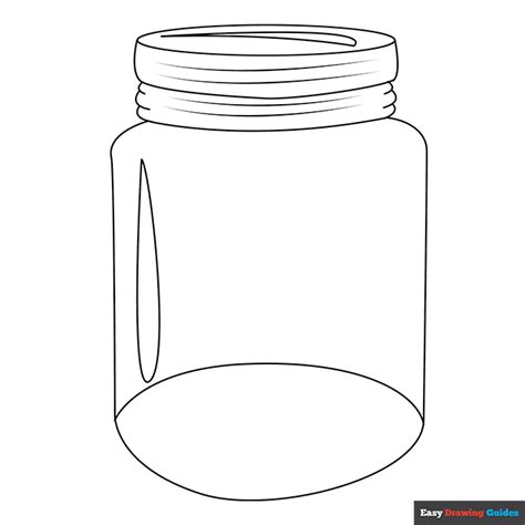 Mason Jar Coloring Page | Easy Drawing Guides