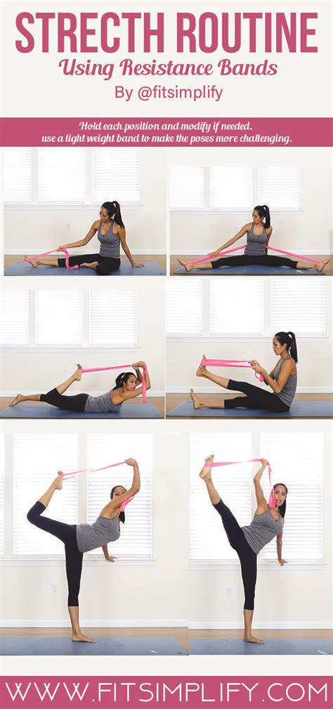 a woman doing stretching exercises with pink ribbon