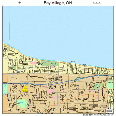 Bay Village Ohio Street Map 3904416