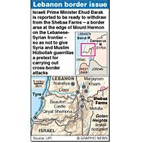 LEBANON: Shebaa Farms locator infographic