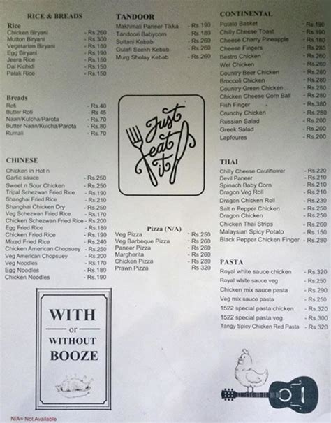 1522 - The Pub Menu, Menu for 1522 - The Pub, JP Nagar, South Bengaluru ...