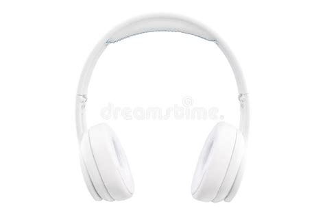 White headphones stock photo. Image of sound, hands, shape - 69114170