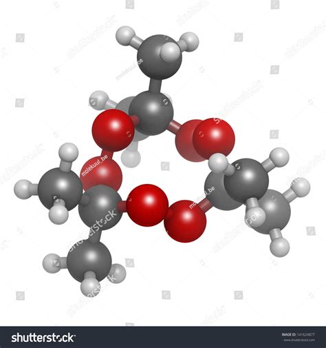 Acetone Peroxide (Triacetone Peroxide, Tatp) Explosive Molecule, Chemical Structure. Atoms Are ...