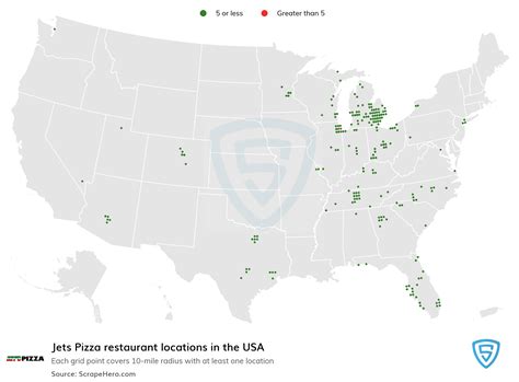 Number of Jets Pizza locations in the USA in 2024 | ScrapeHero