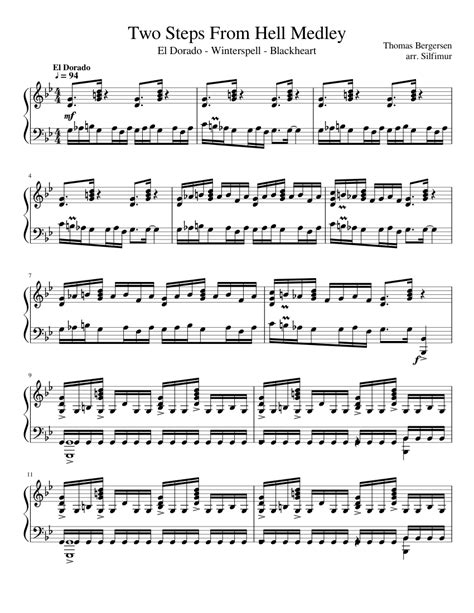 Two Steps From Hell Medley - Piano sheet music for Piano download free in PDF or MIDI