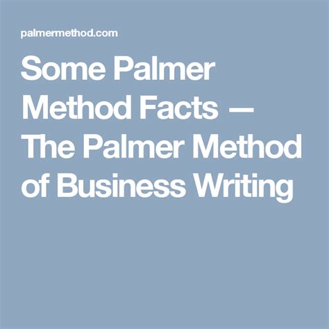 Some Palmer Method Facts — The Palmer Method of Business Writing | Business writing, Palmer ...