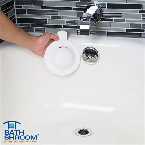 Tubshroom 4001463 Bathshroom 6.25 in. White Plastic Round Bath Overflow Cover - Walmart.com ...