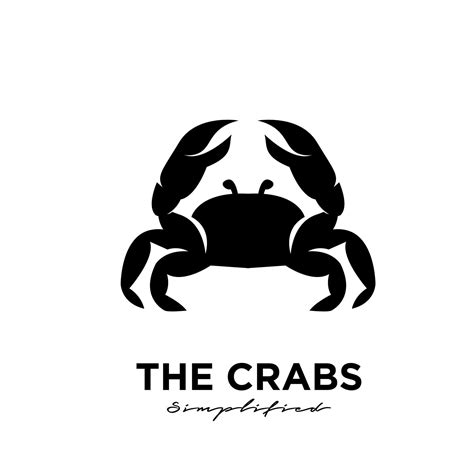 premium Crab black Logo Design Vector Template Modern Design Vector ...