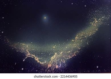 Night Sky Stars Background Universe 3d Stock Illustration 2214436905 ...