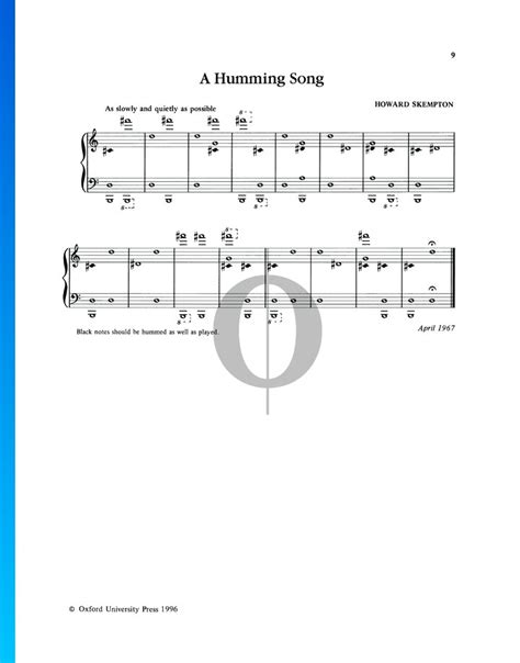 A Humming Song (Howard Skempton) Piano Sheet Music - OKTAV