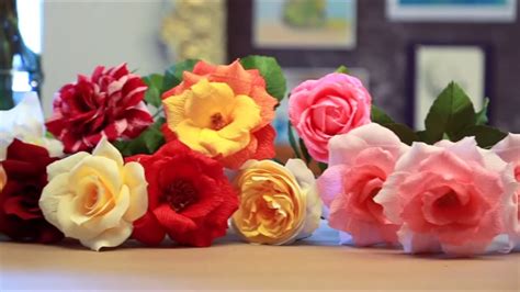 Crepe Paper Roses Tutorial - YouTube