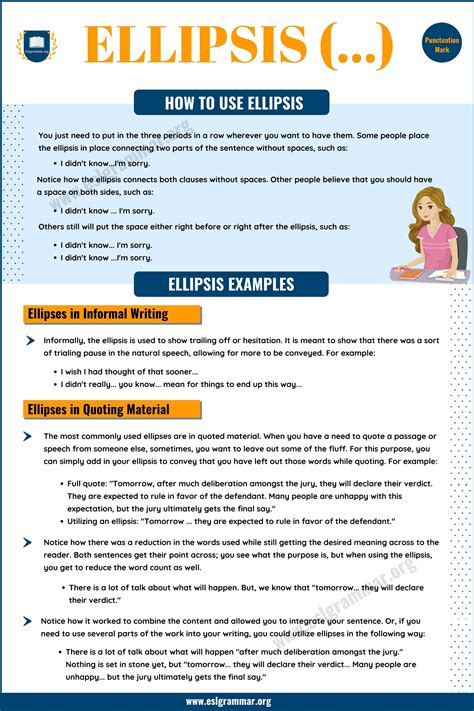 Ellipsis: How to Use Ellipses Correctly in Writing - ESL Grammar