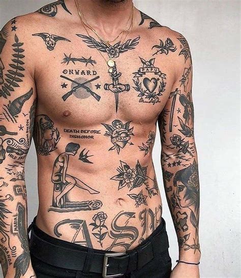 Pin by Laura palmer on Boys | Torso tattoos, Cool chest tattoos, Small ...