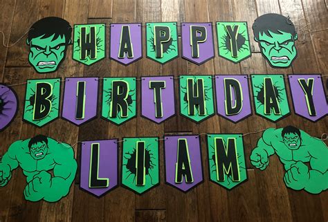 Hulk Smash Theme Birthday Party Banner | Etsy