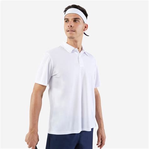 Men's Short-Sleeved Tennis Polo Shirt Essential - White