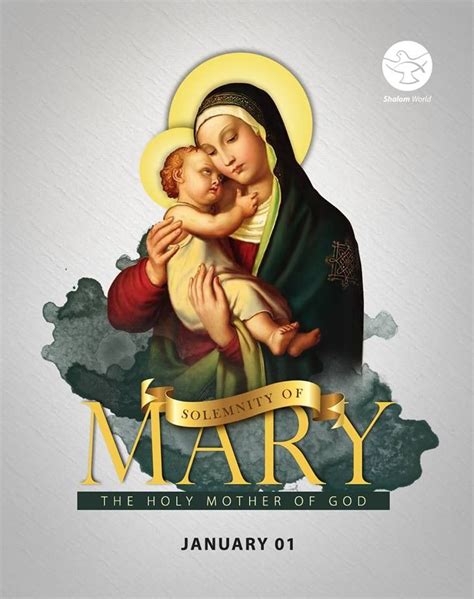 Solemnity of Mary, the Holy Mother of God - 1st January Mother Mary ...