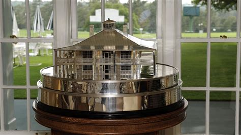 The Masters Trophy on display in the Clubhouse.