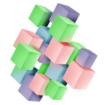 Modern Colored Stylish Abstract Background Cube Geometry Memphis Vector ...