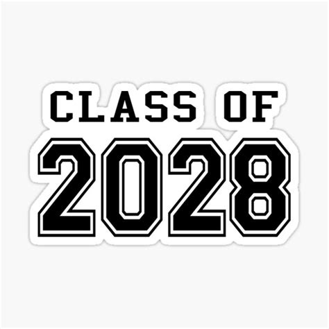 "Class of 2028" Sticker for Sale by mightyawesome | Redbubble