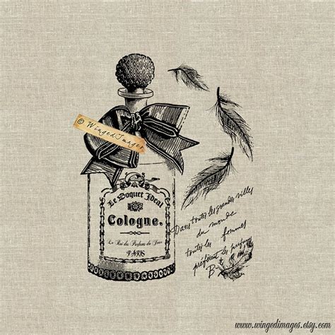 Vintage French Cologne Bottle Instant Download Digital Image - Etsy