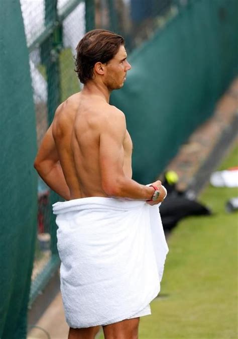 Rafael Nadal on the practice courts at Wimbledon | Rafael nadal, Nadal tennis, Rafa nadal